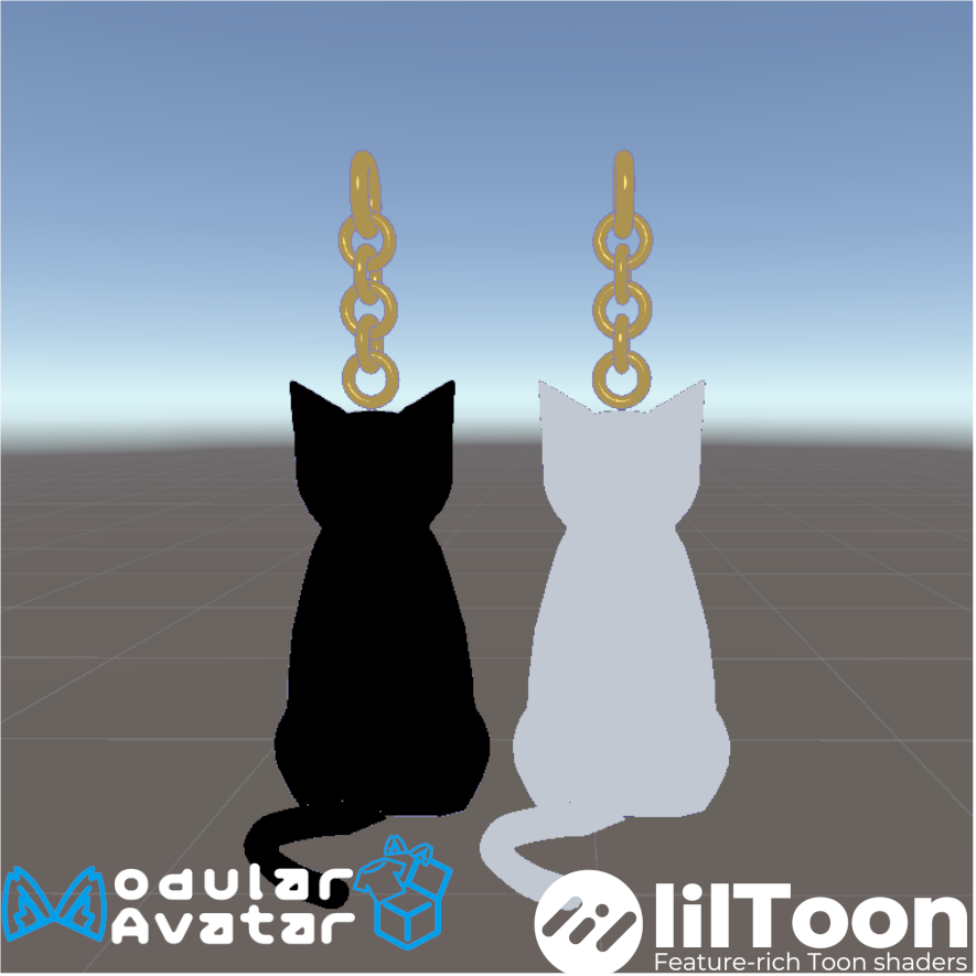 黒猫のピアス